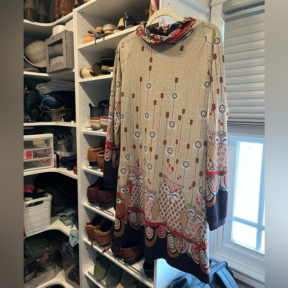 Millennial Owl Sweater Dress